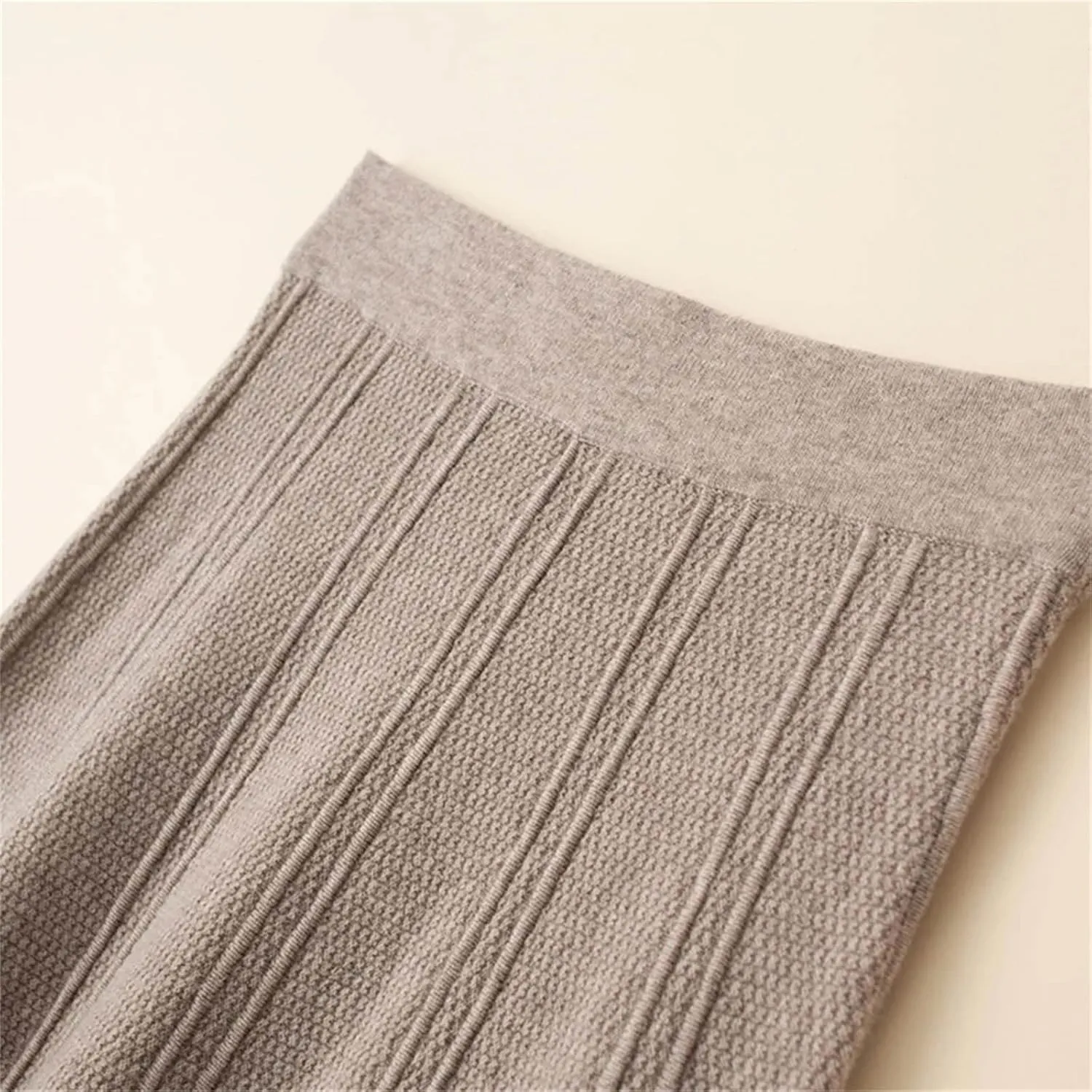 100% Merino Wool Skirt Women's High Waist Knitted Umbrella Skirt Autumn and Winter Skirt