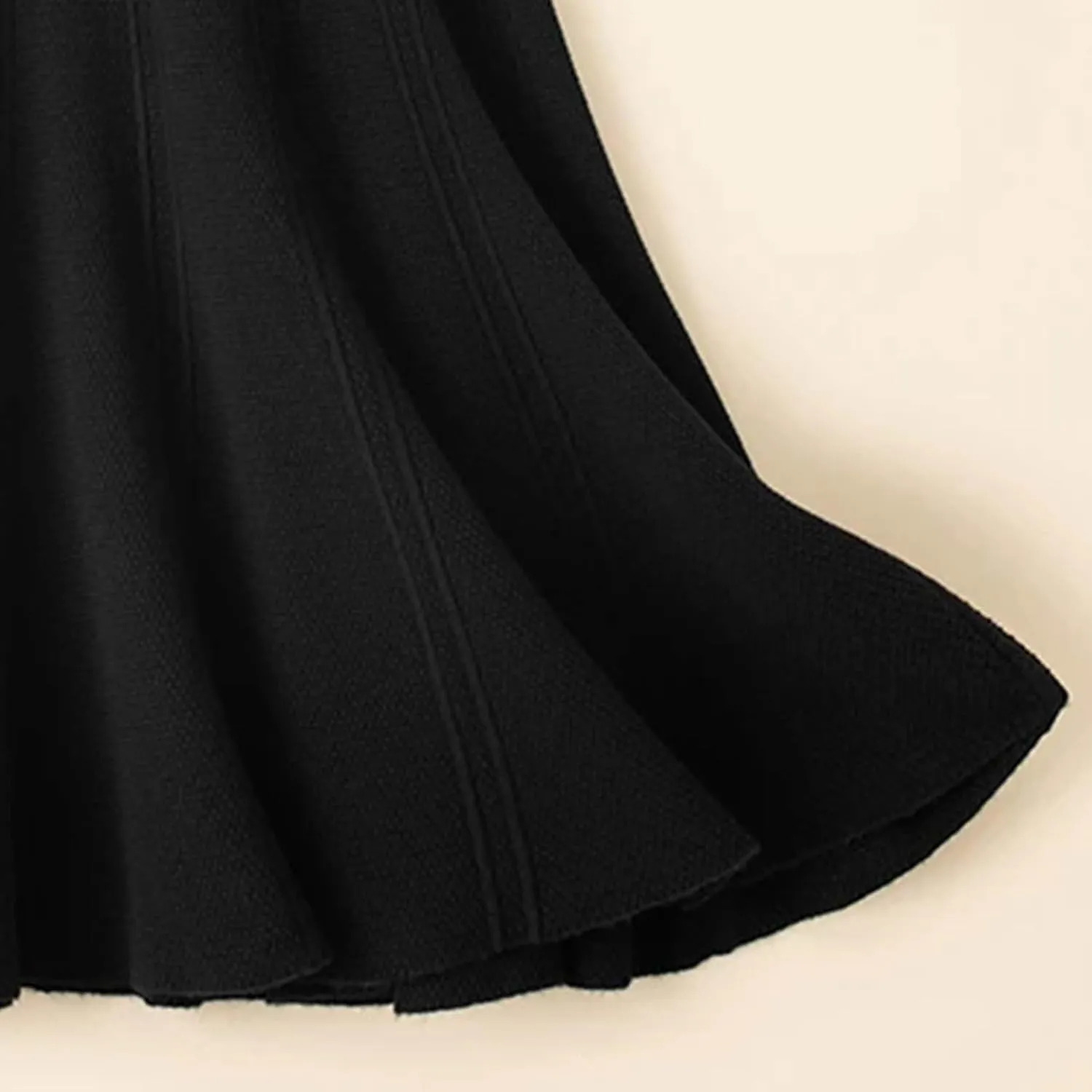 100% Merino Wool Skirt Women's High Waist Knitted Umbrella Skirt Autumn and Winter Skirt