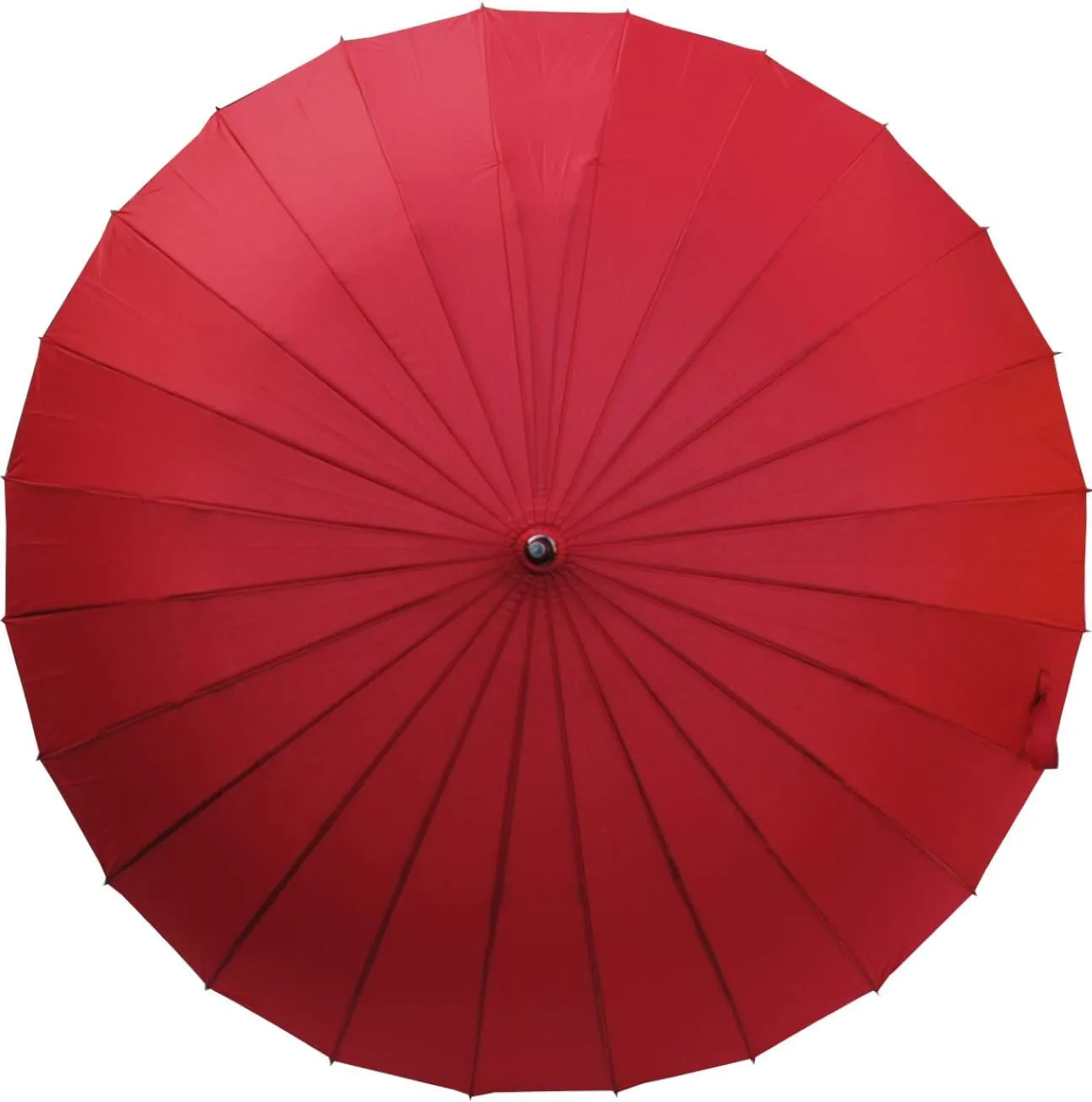 60MPH Windproof 24 Rib Large Strong Umbrella - XL Automatic Heavy Duty Golf Umbrella For Rain and Wind - 3 Layer Frame - Wooden Hook Handle - Best for Most Ribs