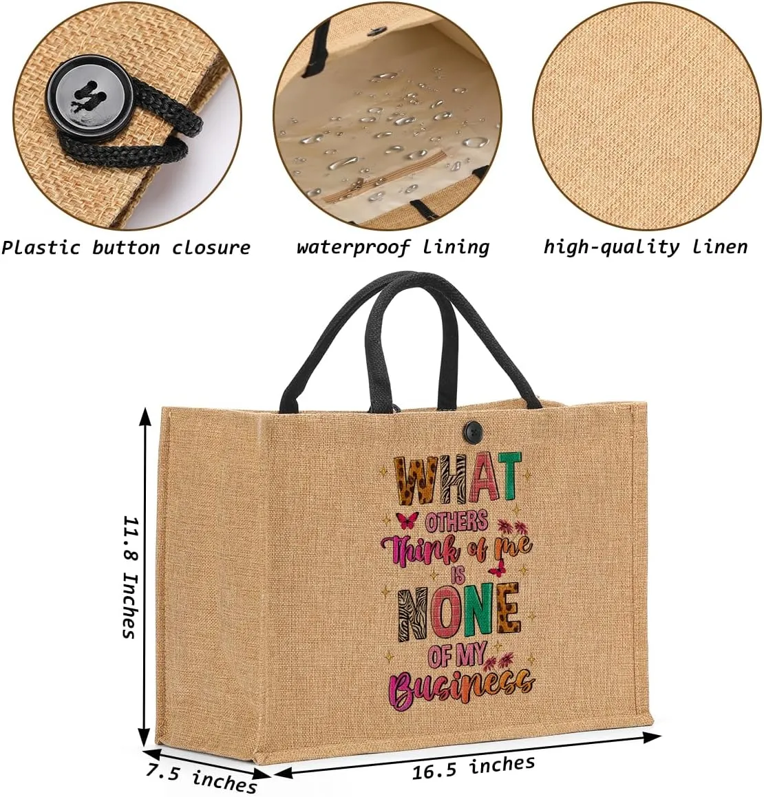 Canvas Tote Bag, Christmas Mothers Day Birthday Gifts for Female Woman