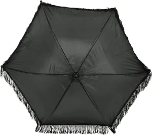 Mardi Gras Spot Black Decorative Umbrella with Fringe 14.5" (Each)