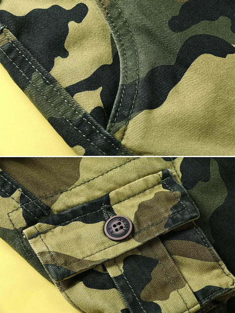 Mesinsefra Boys' Military Cargo Pants,Kids Cotton Multi Pocket Casual Outdoor Trousers