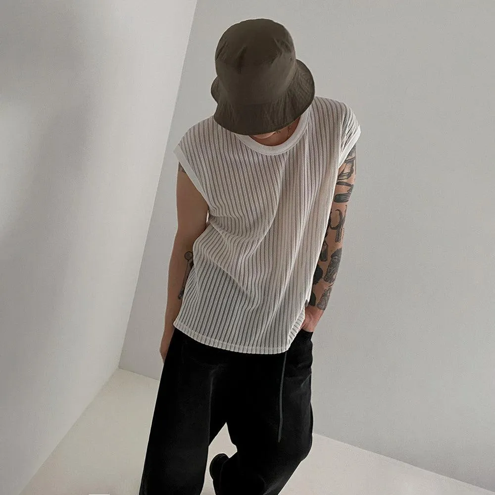 OH Ribbed See Through Vest