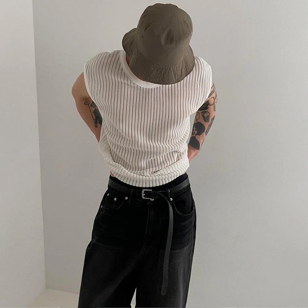 OH Ribbed See Through Vest