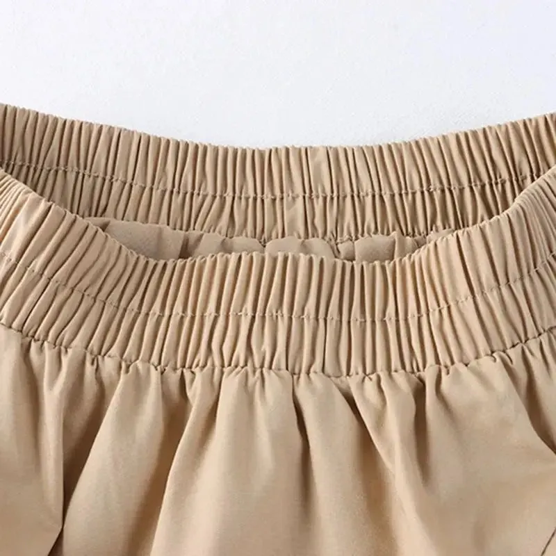 Uniwim 2024 Spring New High Waist Thin Medium Long Irregular Drawstring Bow Large Swing Skirt Women's Umbrella Skirt Solid summer skirt