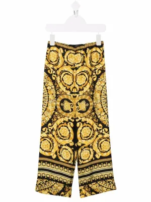 Versace Kids Barocco Silk Pants