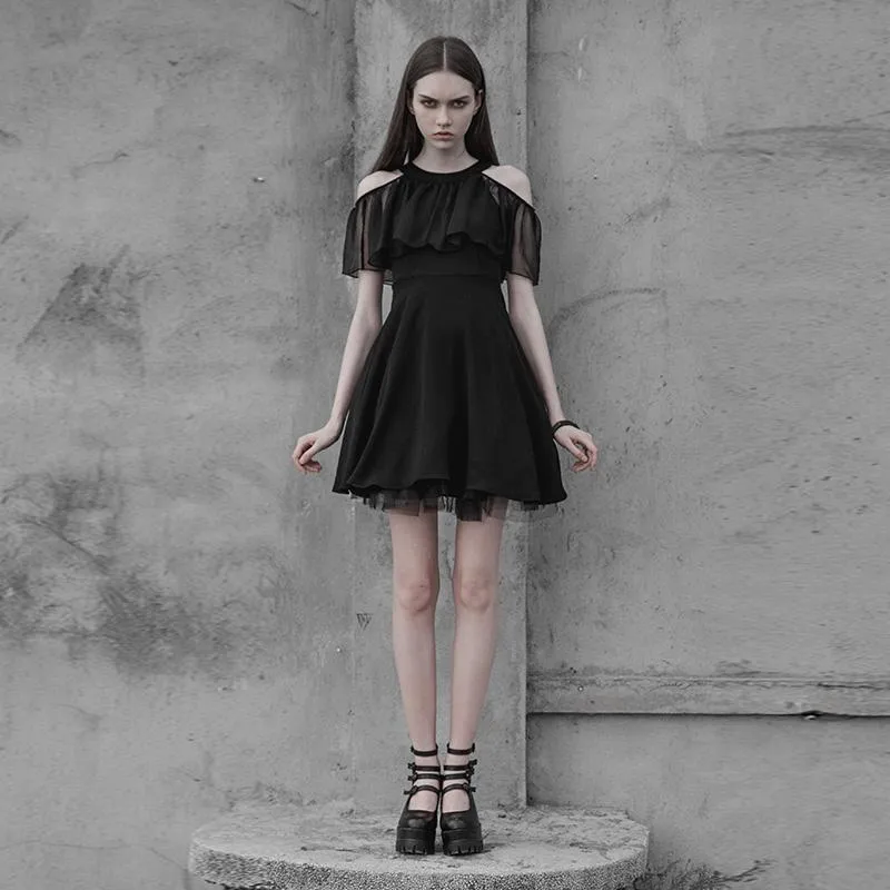 Women's Cape Sleeved Punk Dress